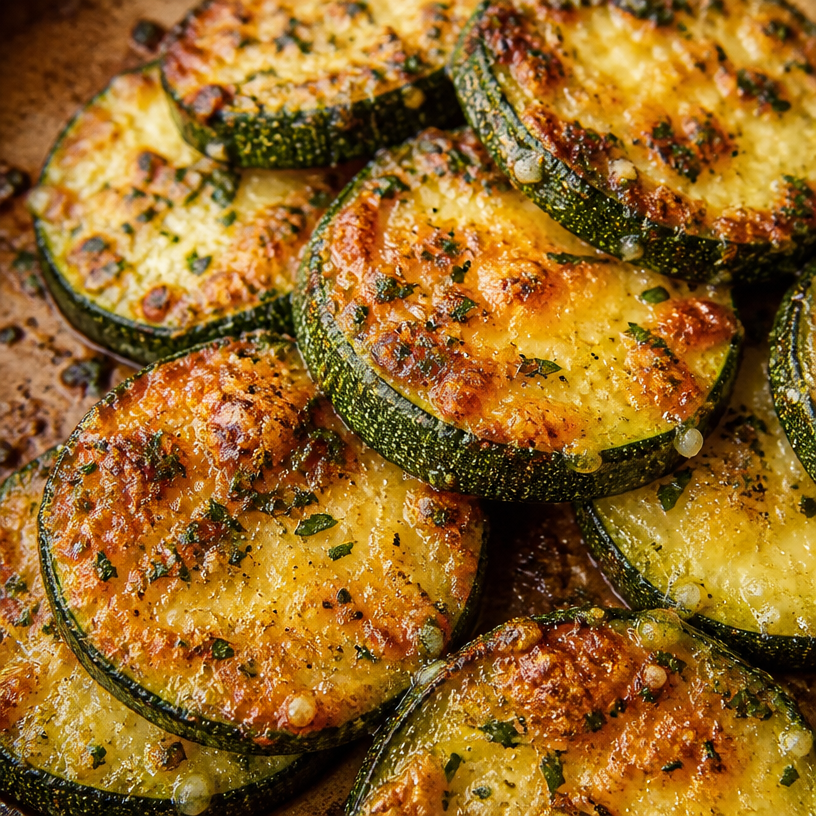 Crispy Parmesan Zucchini Slices