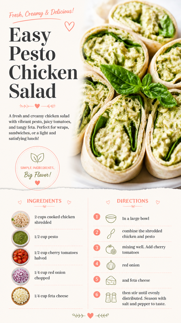 Easy Pesto Chicken Salad