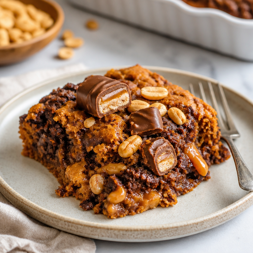 Minute Pumpkin Snickers Dump Cake (Beginner-Friendly)