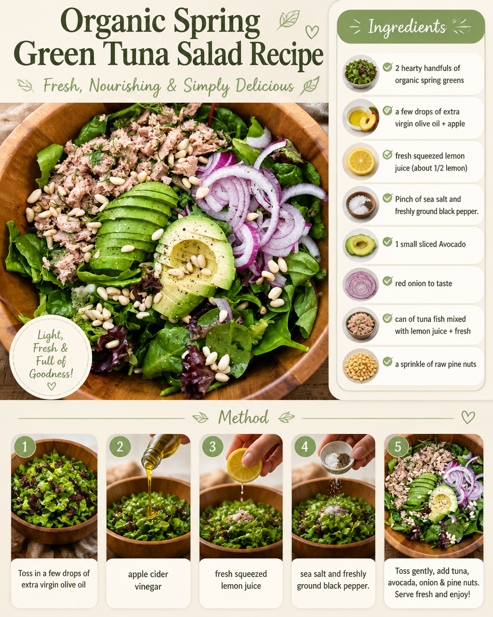 Organic Spring Green Tuna Salad Recipe