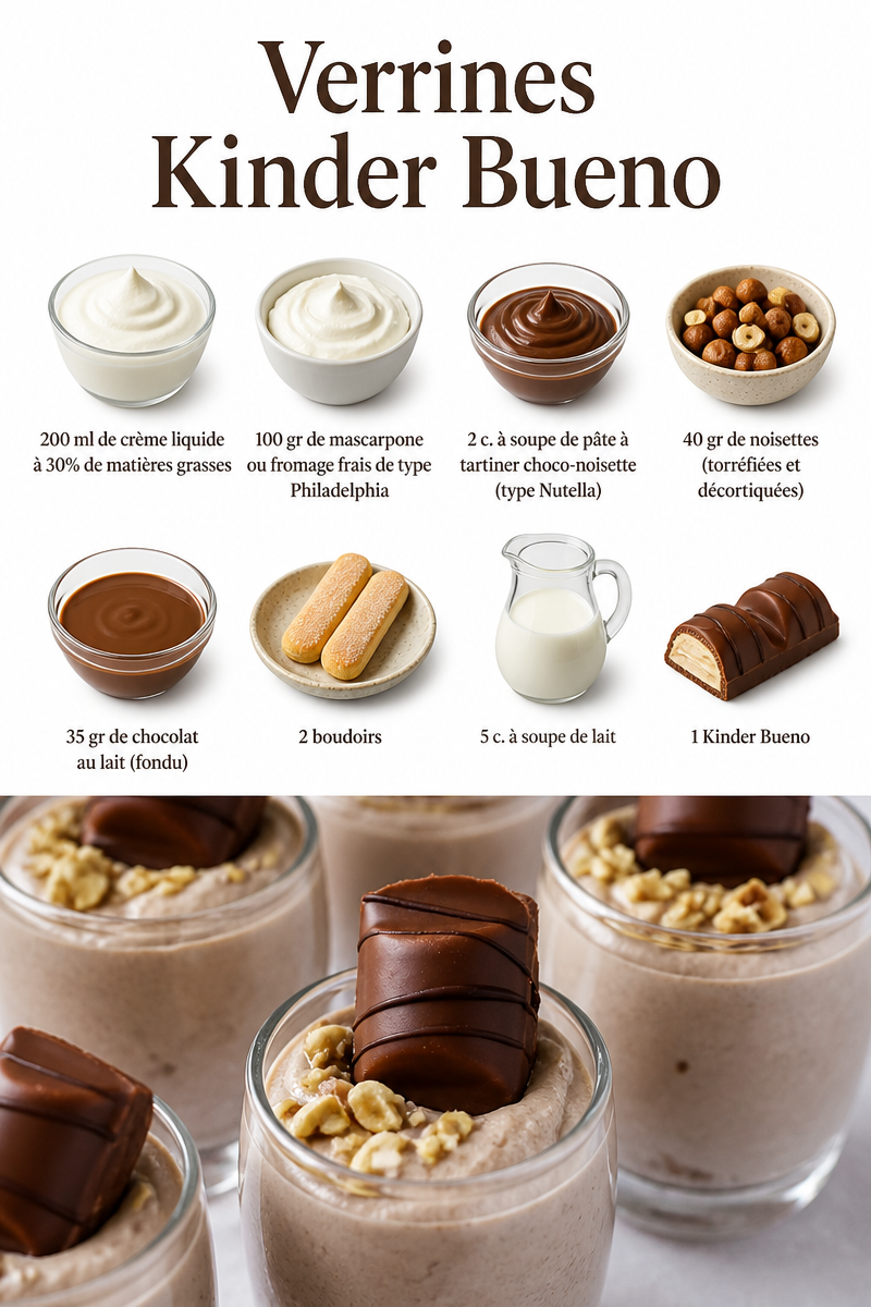 Verrines Kinder Bueno