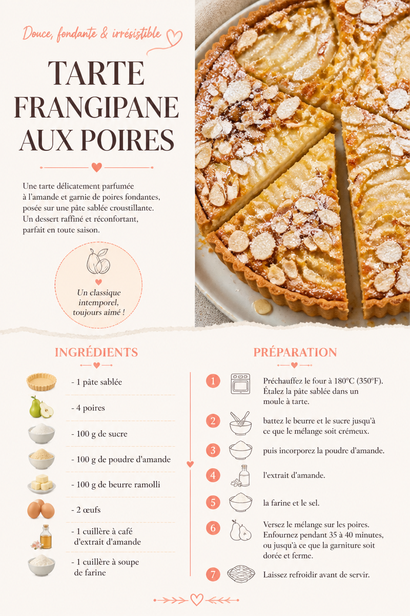 Tarte Frangipane aux Poires