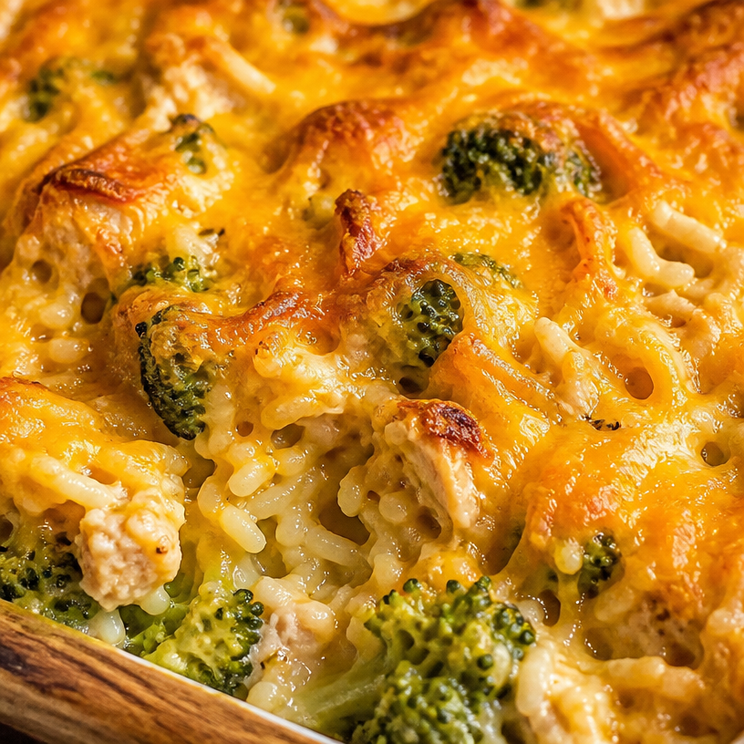 Cheesy Broccoli Chicken and Rice Casserole