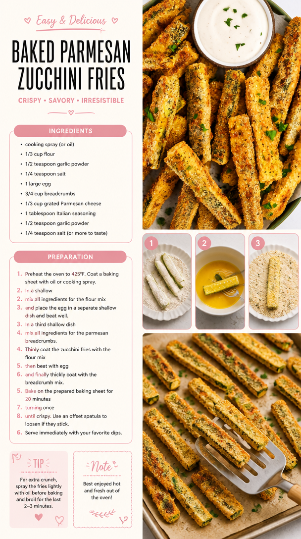 Baked Parmesan Zucchini Fries