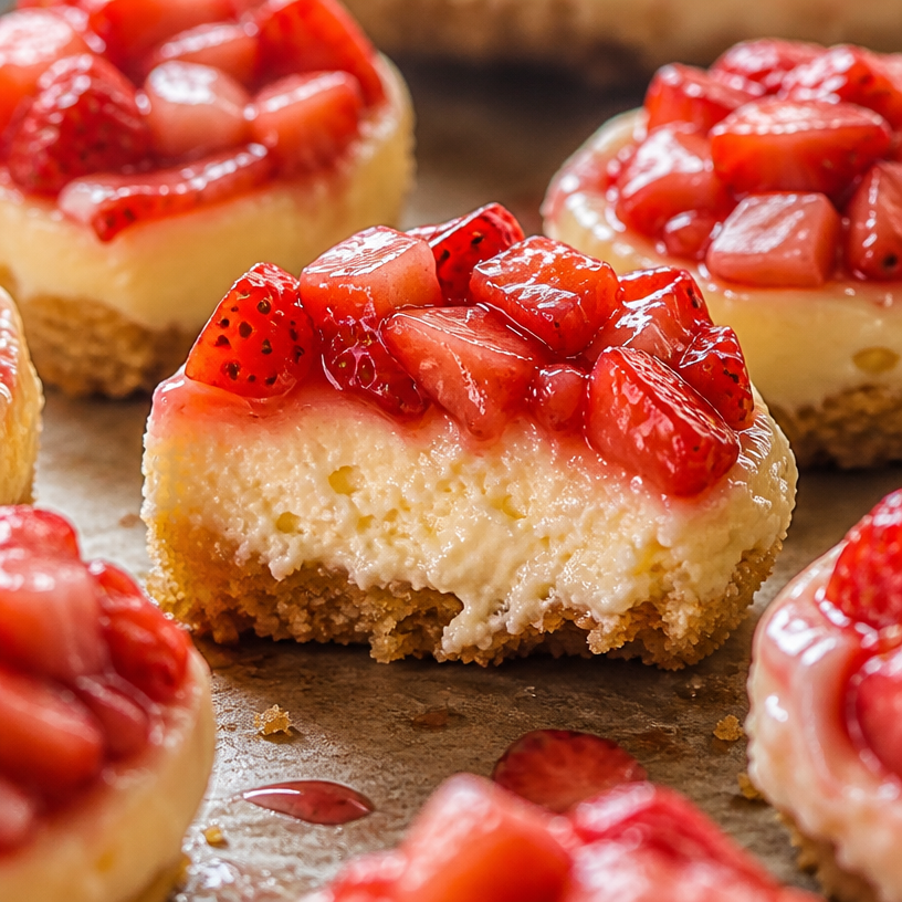 High Protein Healthy Strawberry Cheesecake Bites