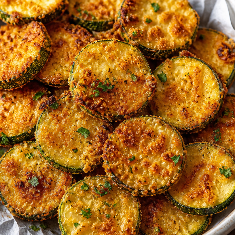 Quick & Crispy Zucchini Parmesan Crisps