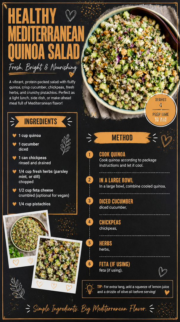 Healthy Mediterranean Quinoa Salad