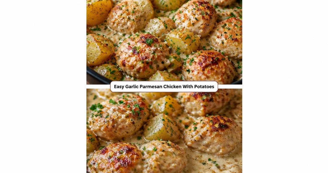 Easy Garlic Parmesan Chicken With Potatoes Recipe For Family Dinner