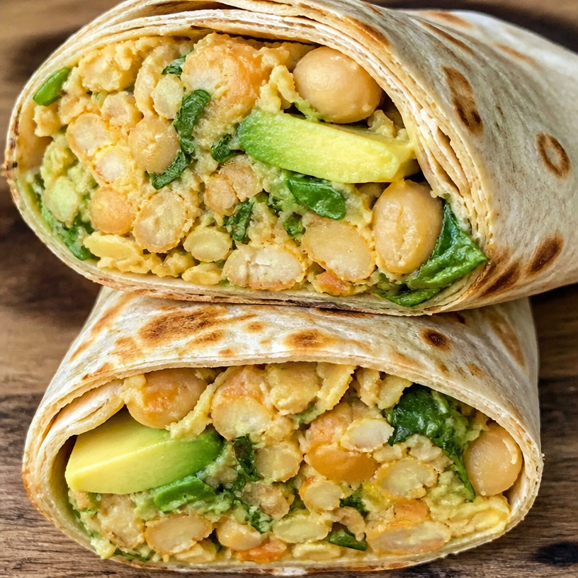 Vegan Avocado Chickpea Wraps