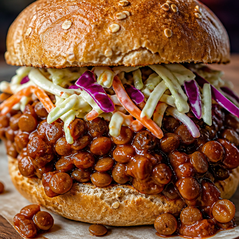 Vegan BBQ Lentil Sloppy Joes