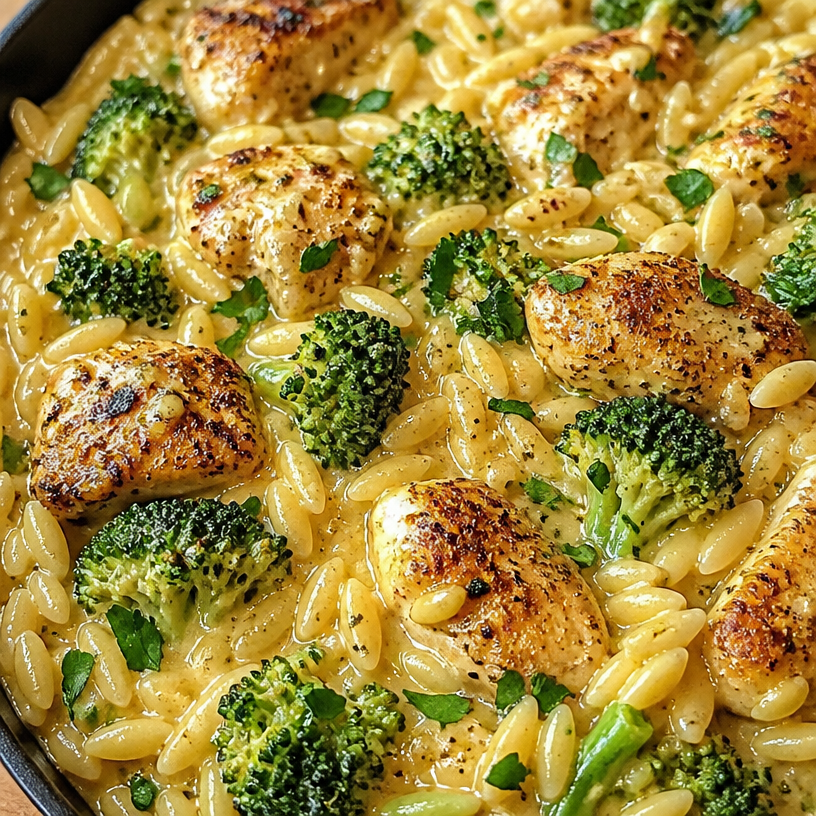 One Pot Broccoli Cheese Orzo