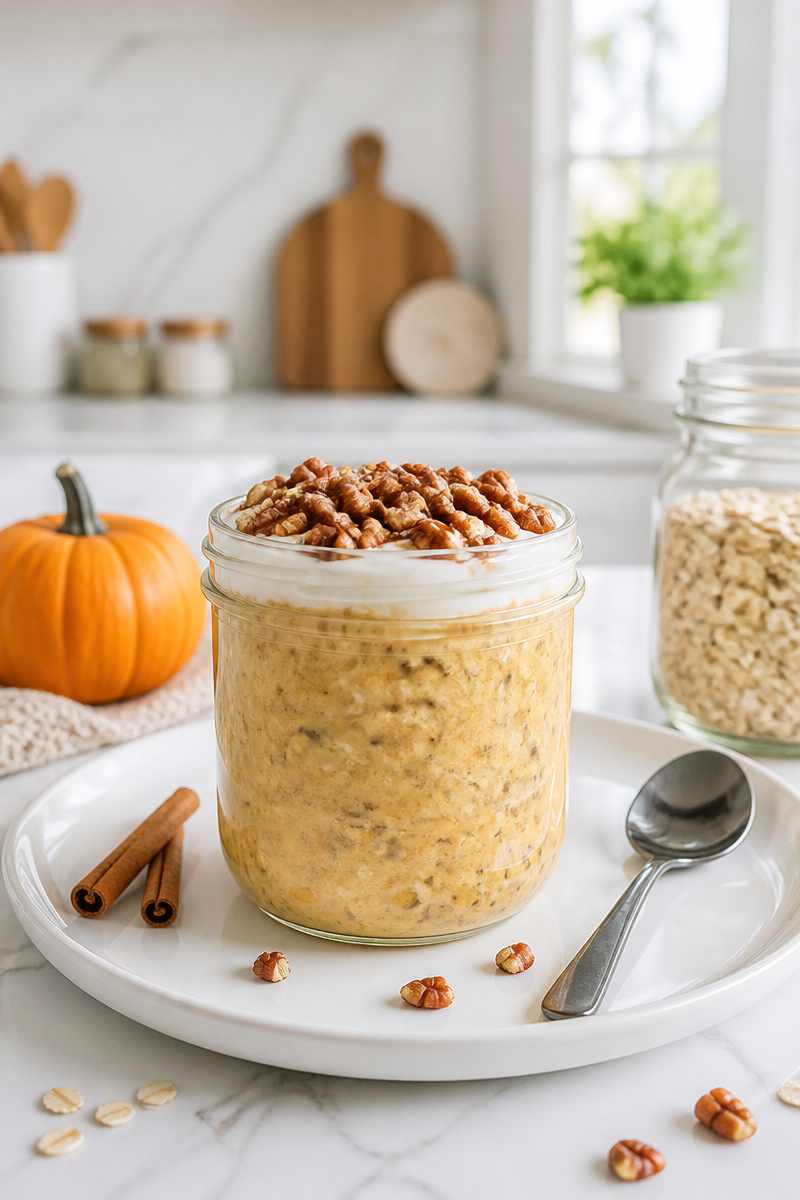Pumpkin Spice Overnight Oats Jar Pumpkin Spice Overnight Oats Jar