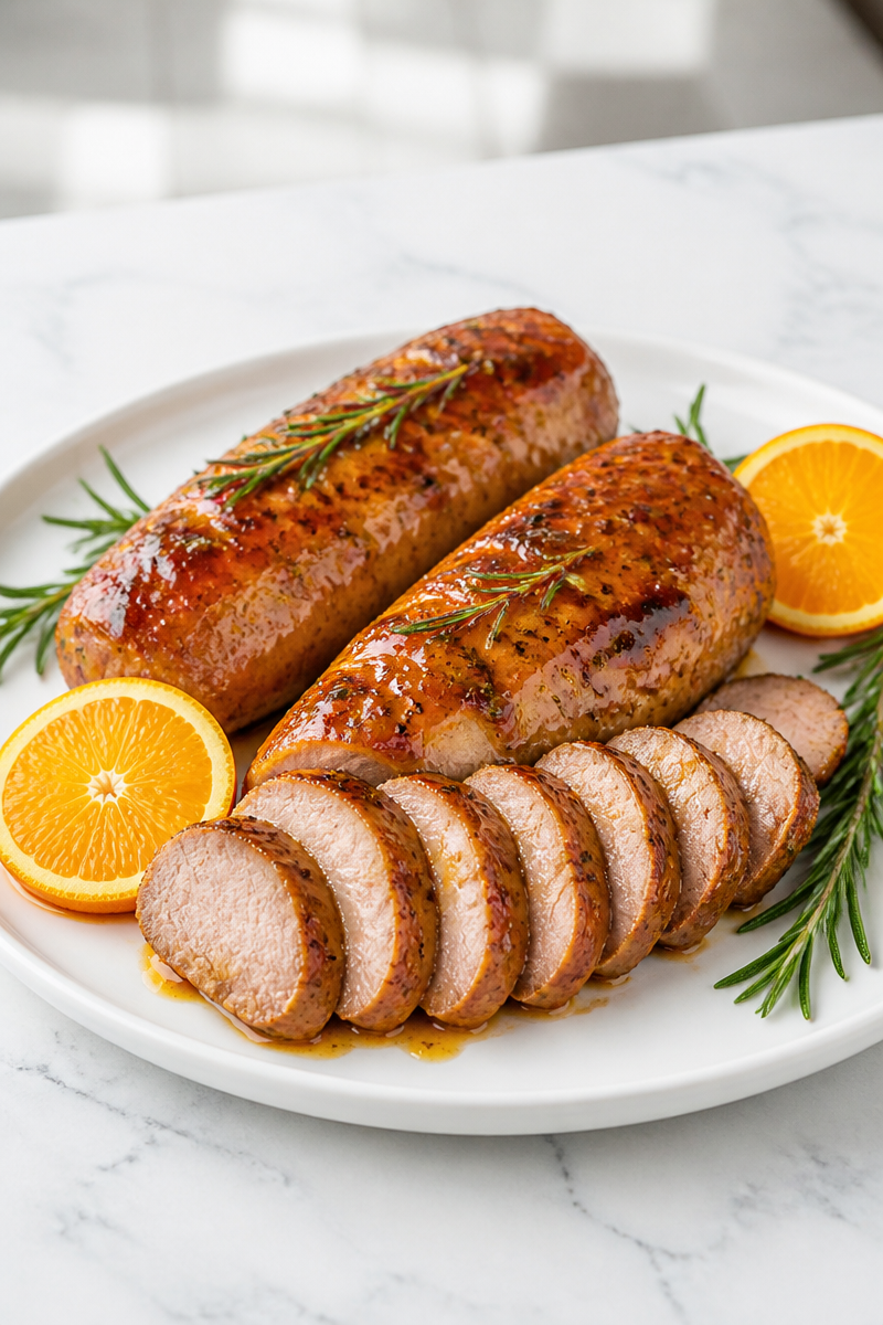 Maple Orange Glazed Pork Tenderloin Roast