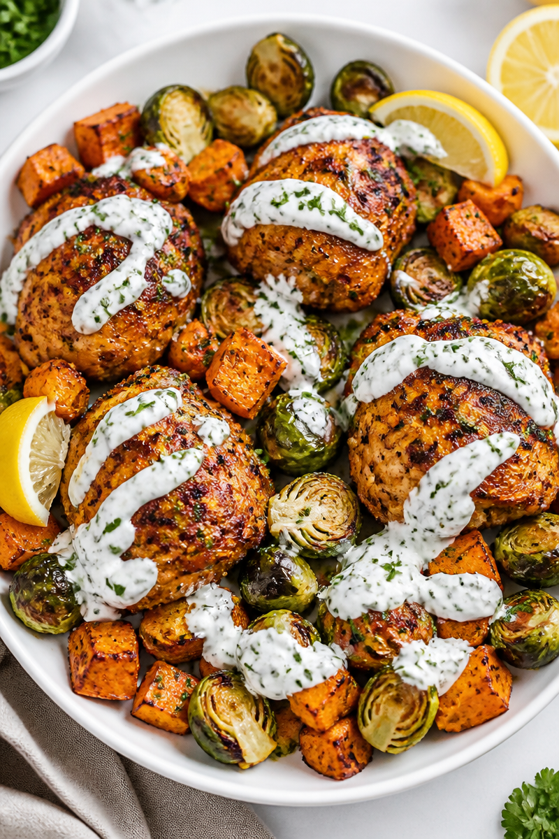 Sheet Pan Harissa Chicken Roasted Vegetable