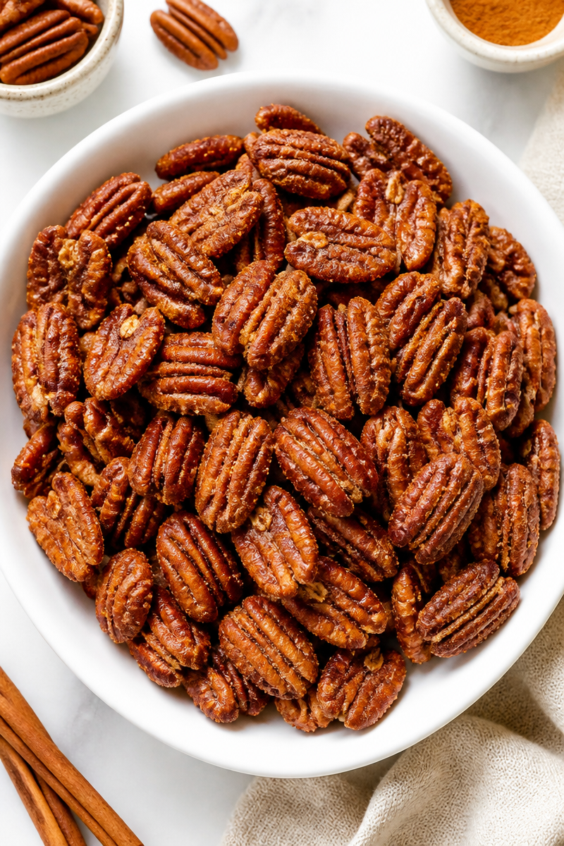 Cinnamon Coated Crisp Pecan Low Sugar