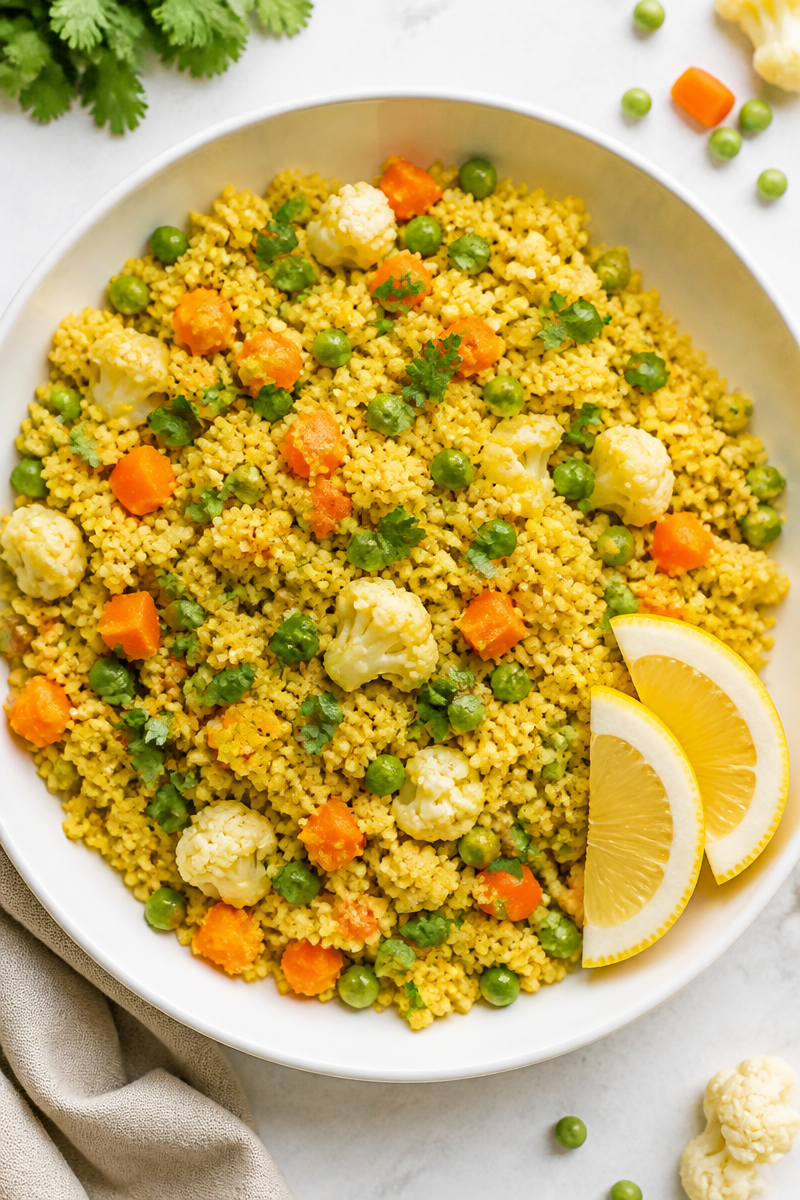 Curried Veggie Couscous Bowl Turmeric