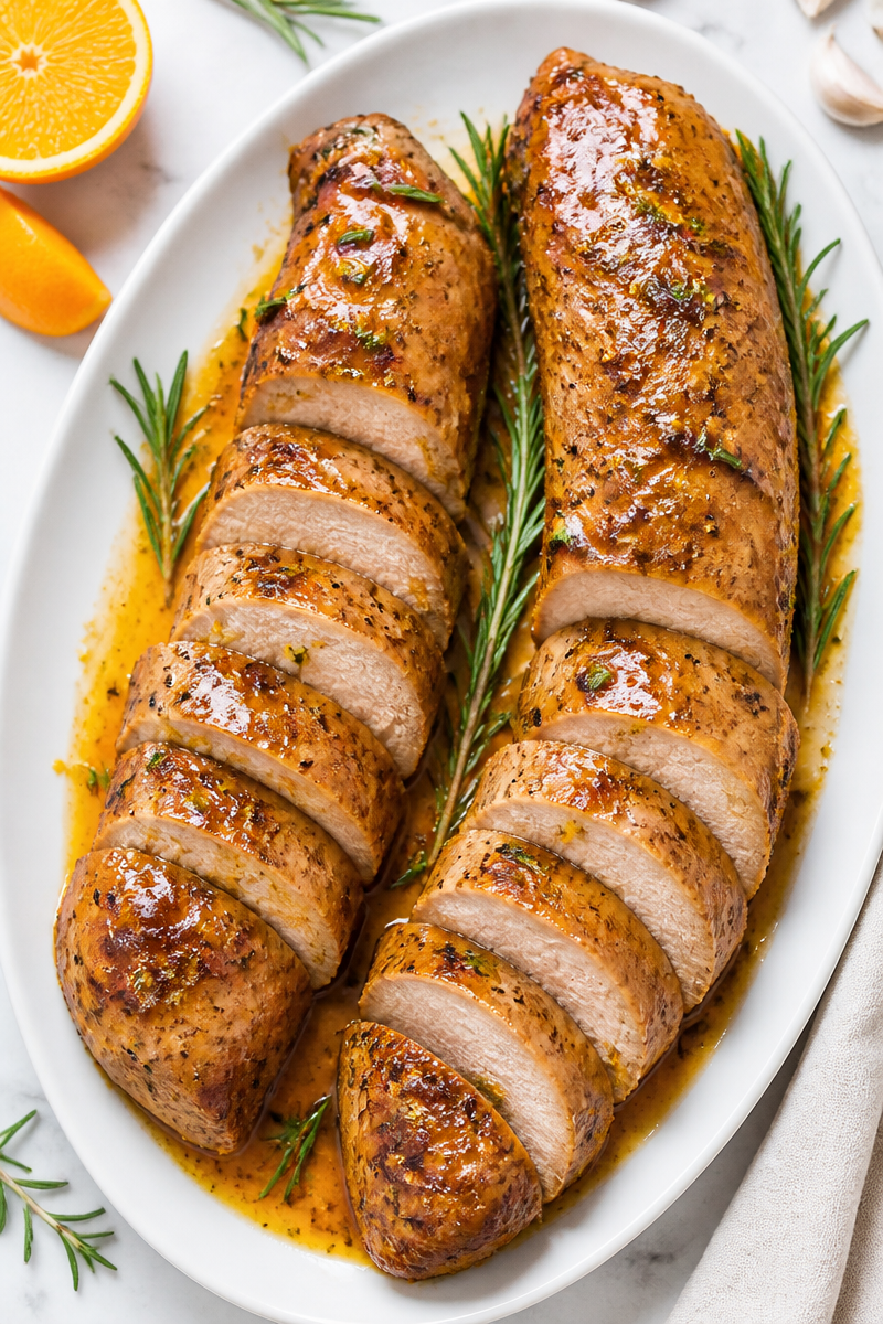 Maple Orange Glazed Pork Tenderloin Roast