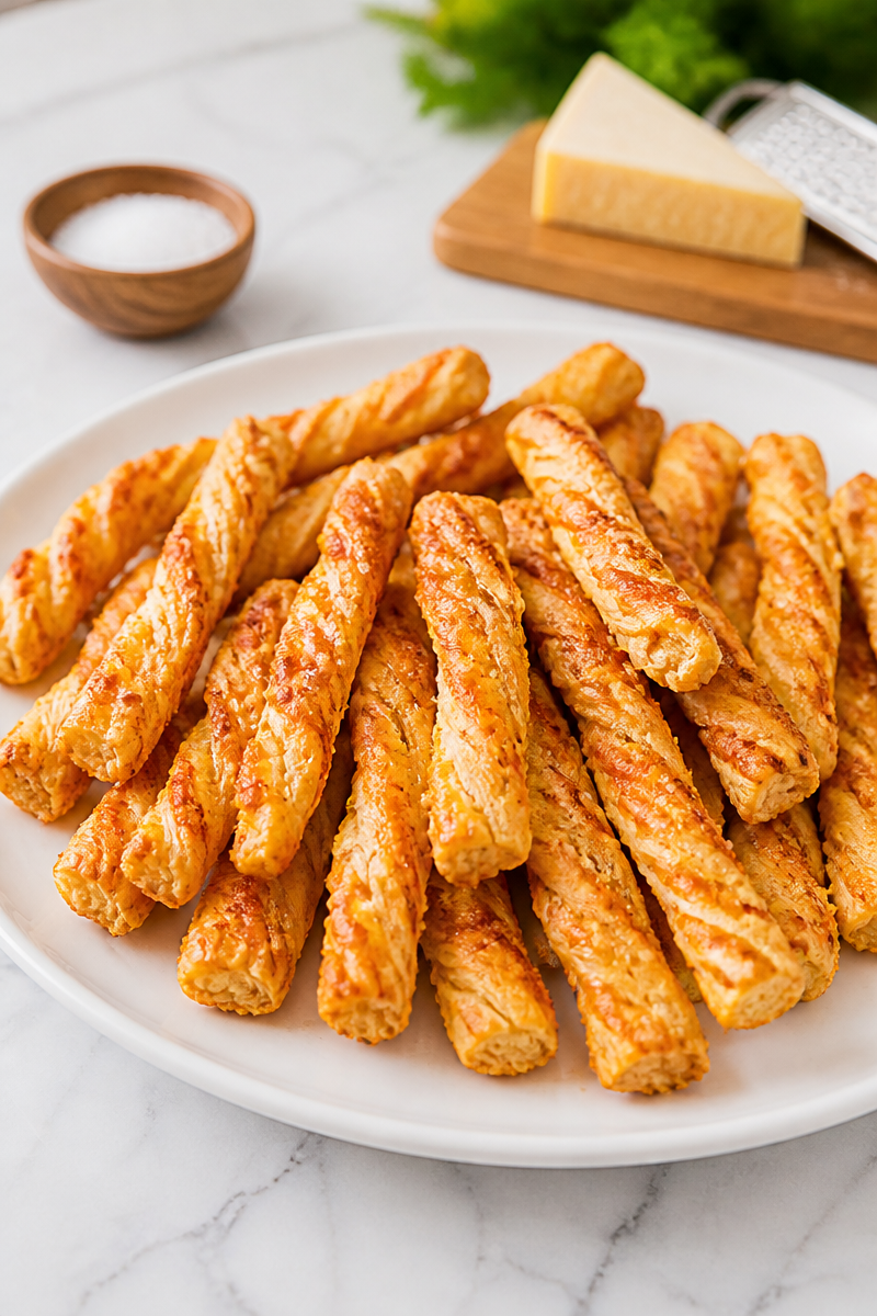Five Ingredient Parmesan Cheese Straw