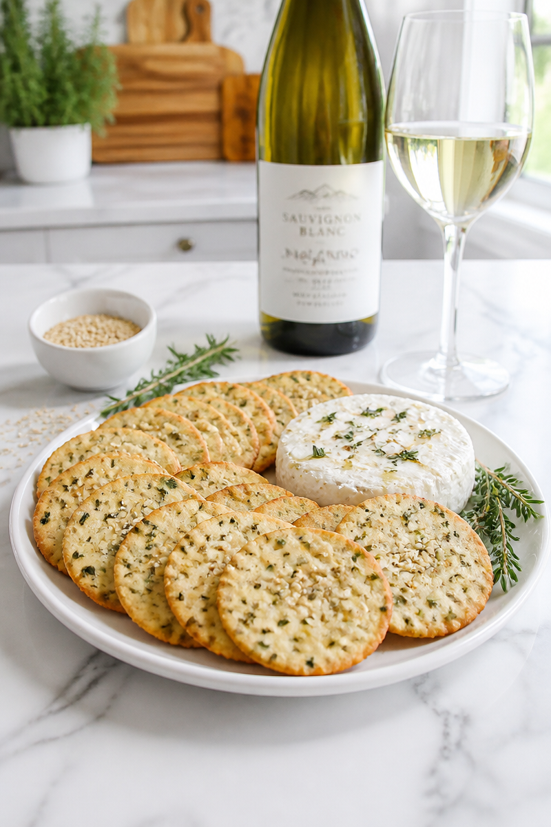 Goat Cheese Herb Cracker Wine Pairing