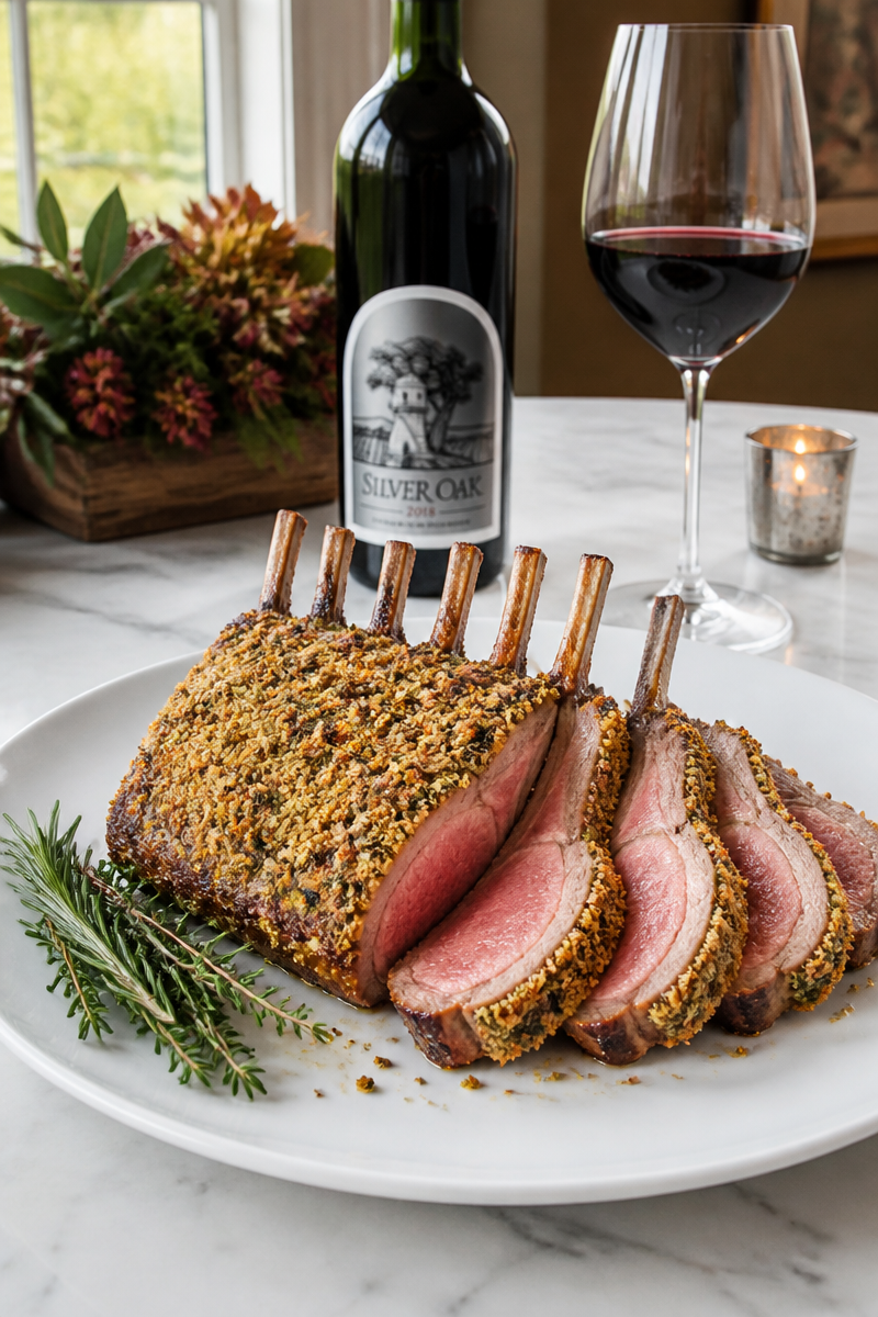 Herb Crusted Rack Of Lamb Cabernet