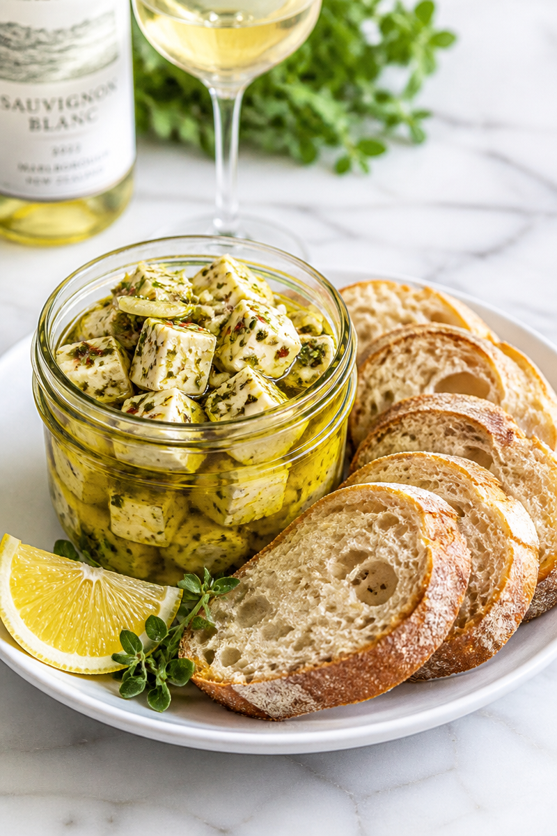 Sauvignon Blanc Herb Marinated Feta Cube