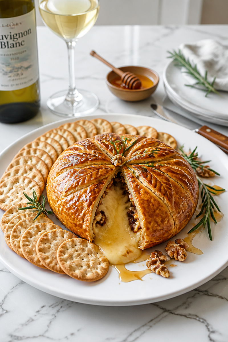 Baked Brie Puff Pastry Sauvignon Blanc