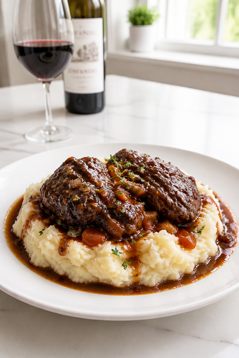 Zinfandel Braised Beef Cheek Fall Dinner