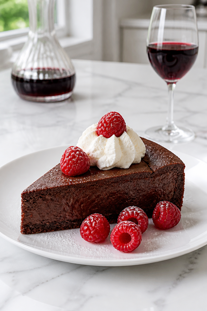 Port Wine Chocolate Torte Rich Dessert