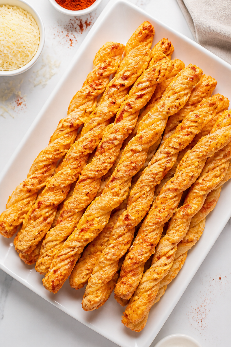 Five Ingredient Parmesan Cheese Straw