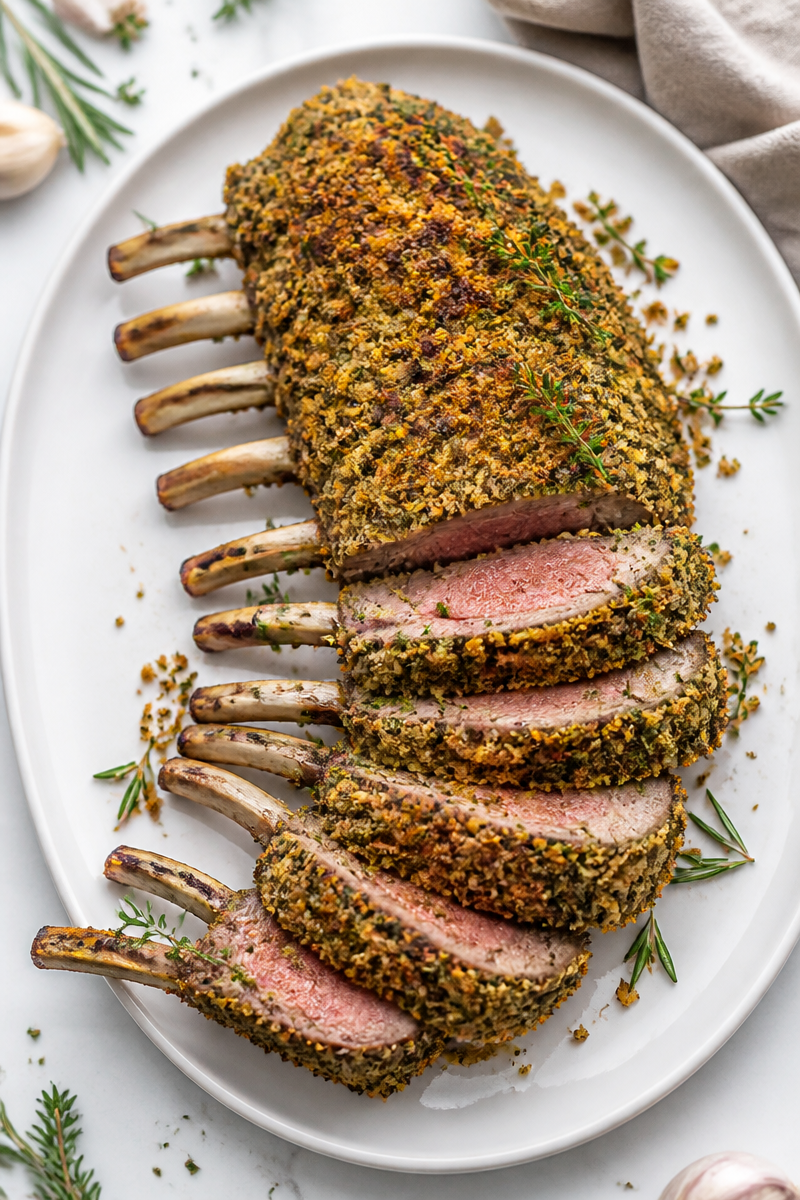 Herb Crusted Rack Of Lamb Cabernet