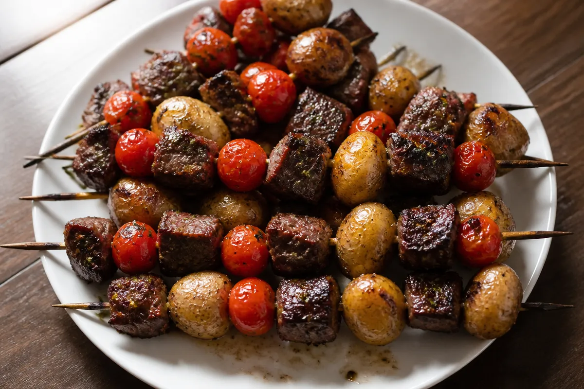 Rosemary Garlic Steak Kebabs