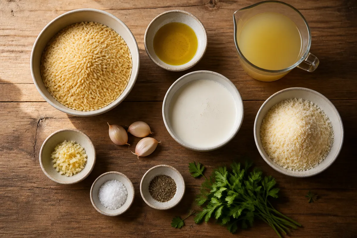 Creamy Garlic Parmesan Orzo