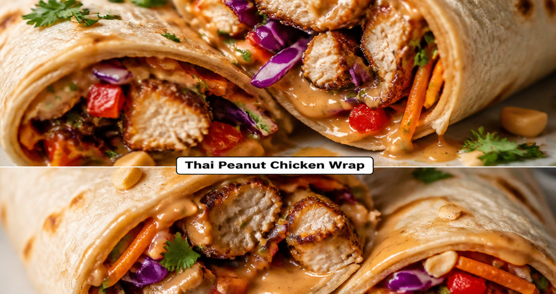 Thai Peanut Chicken Wrap - Jimmy John's Copycat Recipe
