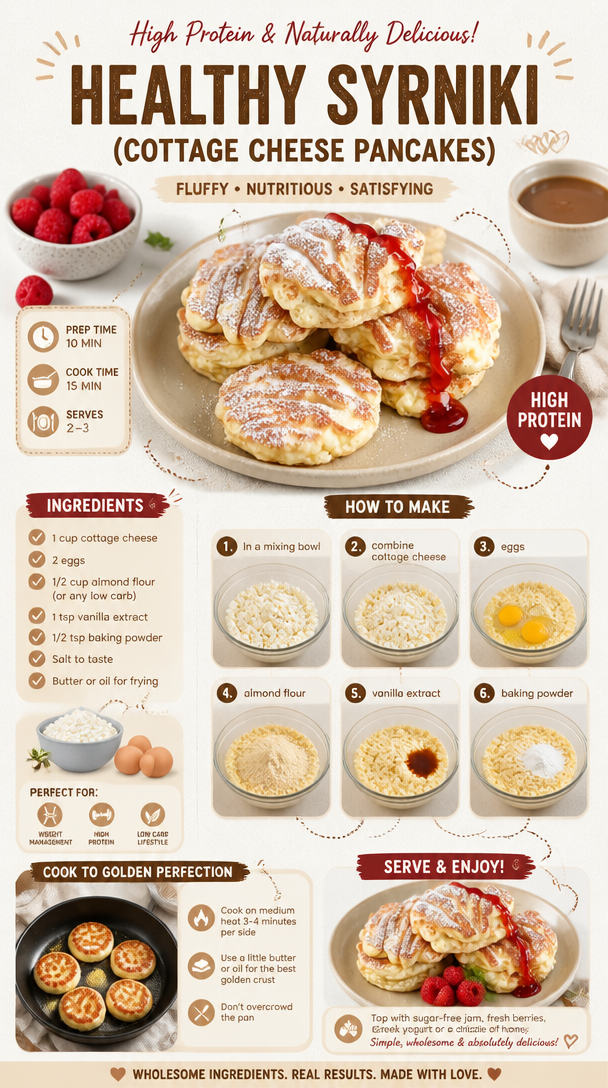 Healthy Syrniki (Cottage Cheese Pancakes)