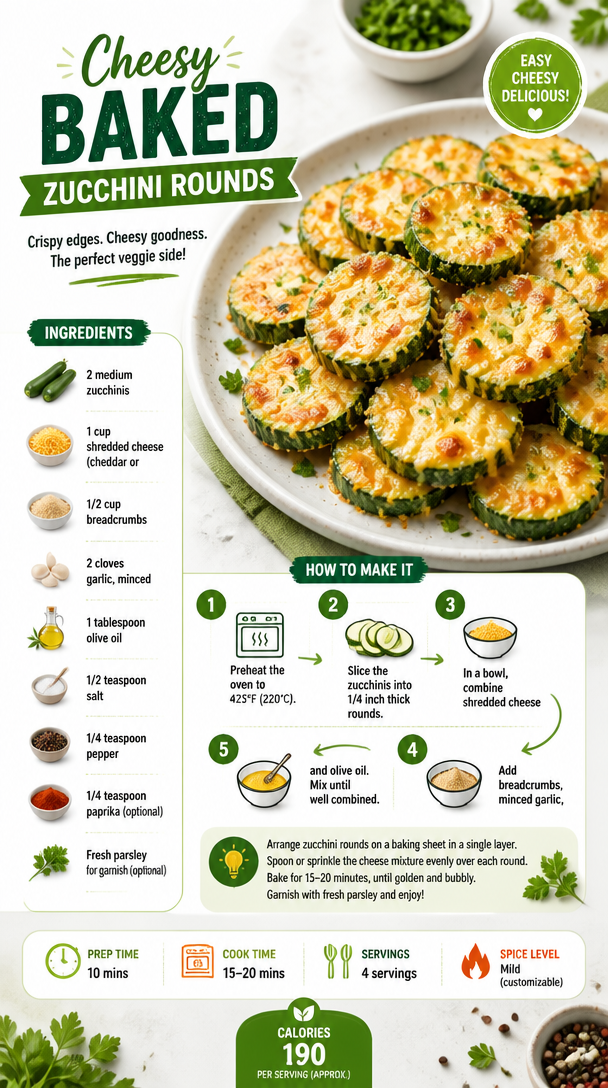 Cheesy Baked Zucchini Rounds
