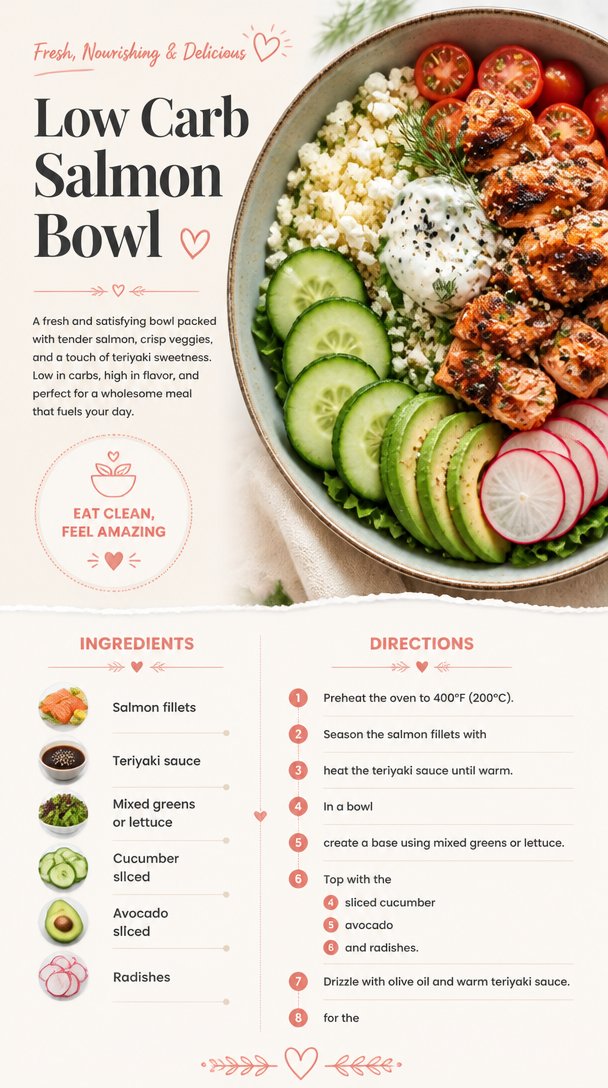 Low Carb Salmon Bowl