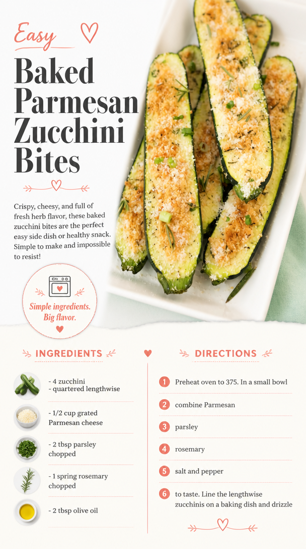 Easy Baked Parmesan Zucchini Bites