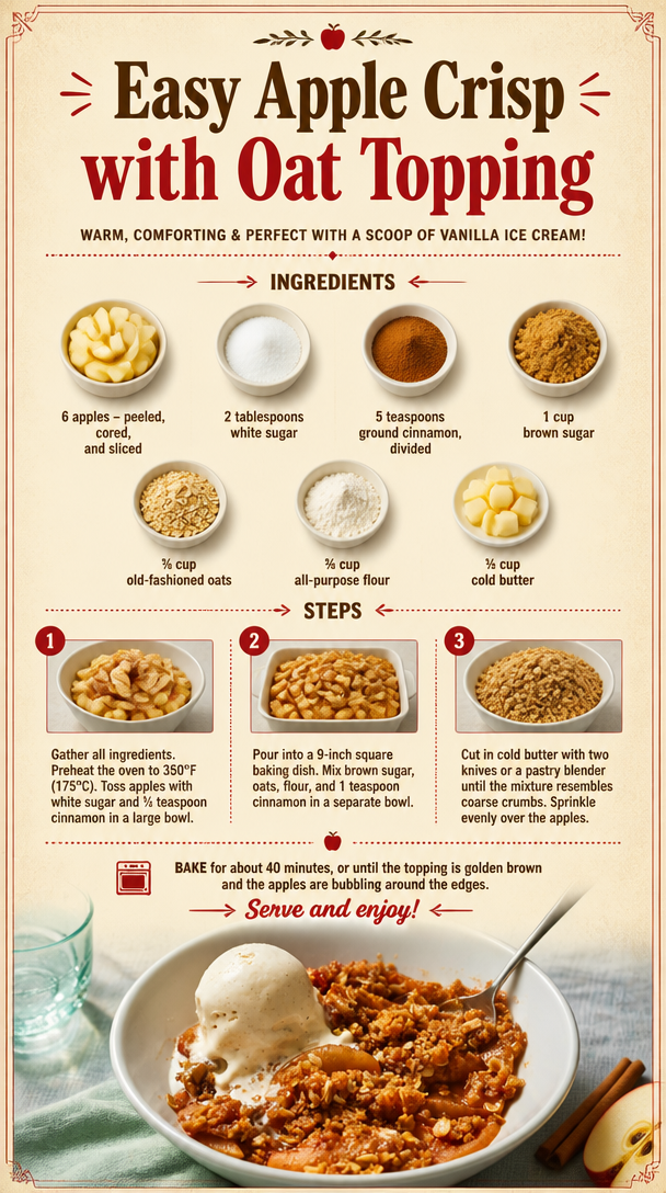 Easy Apple Crisp with Oat Topping