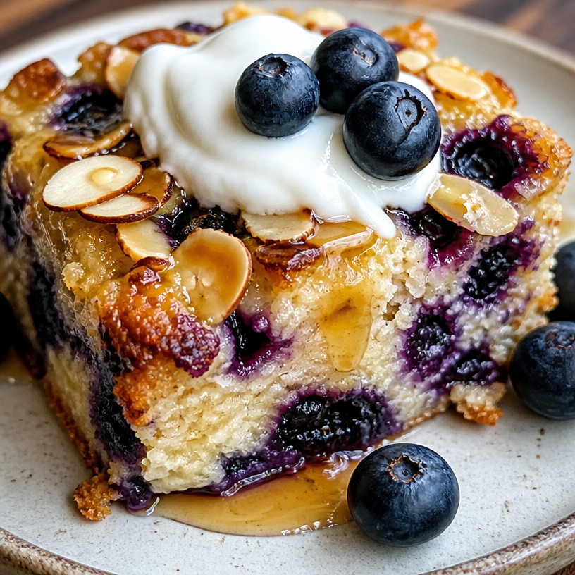 Blueberry Cottage Cheese Breakfast Bake