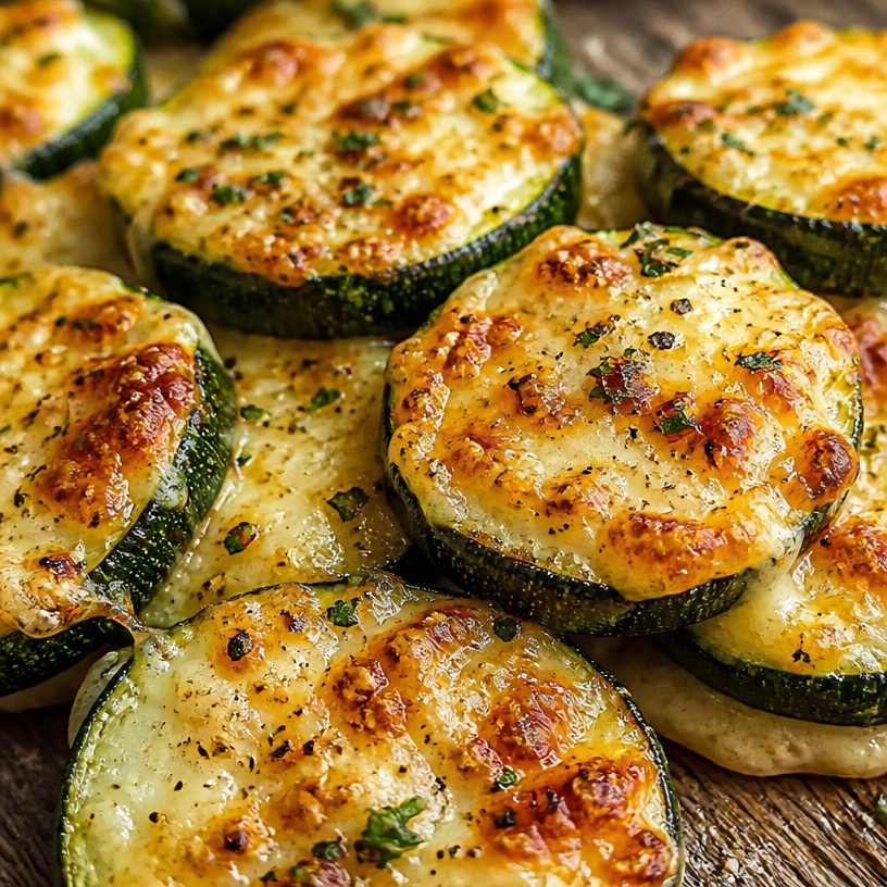 Cheesy Baked Zucchini Rounds