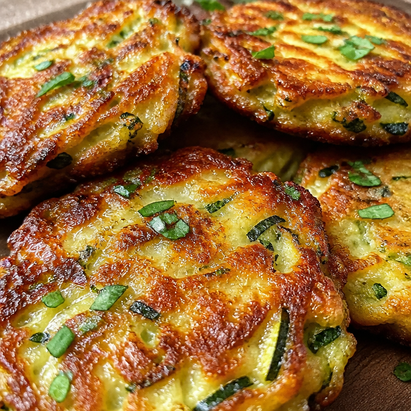 Crispy Zucchini Cheese Fritters