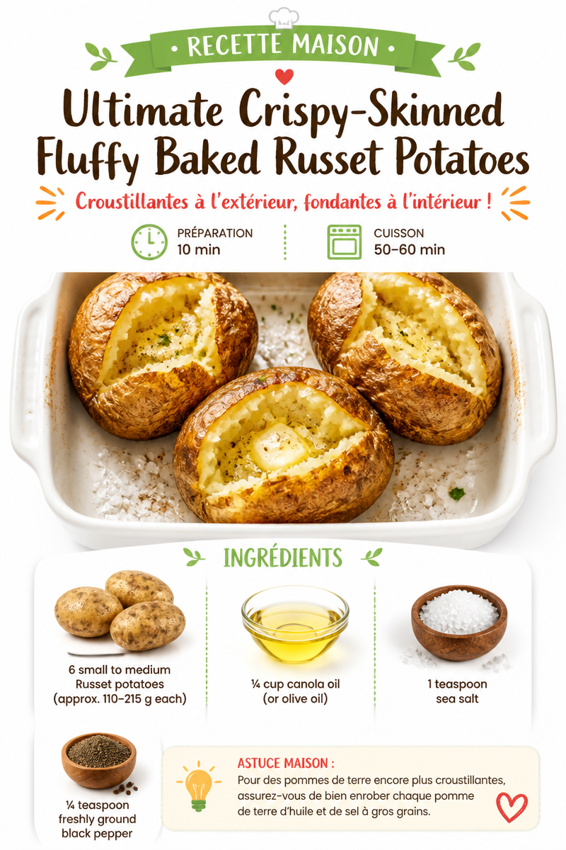 Ultimate Crispy-Skinned Fluffy Baked Russet Potatoes