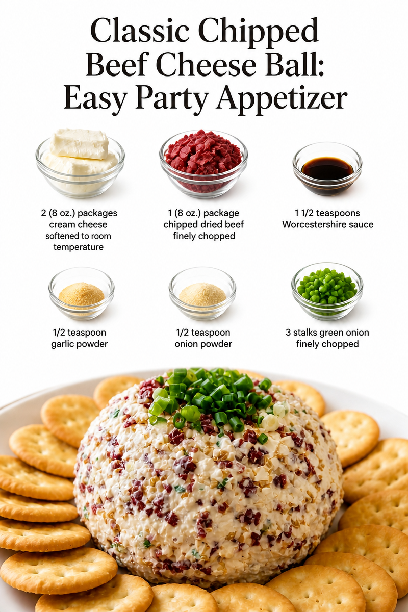 Classic Chipped Beef Cheese Ball: Easy Party Appetizer