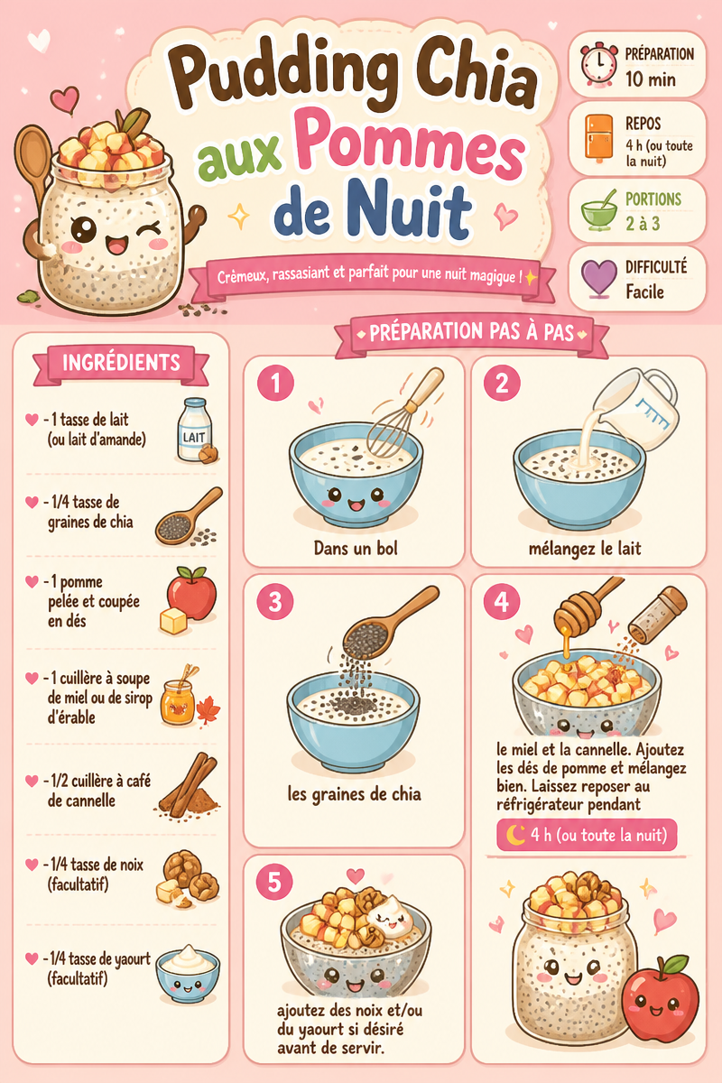 Pudding Chia aux Pommes de Nuit