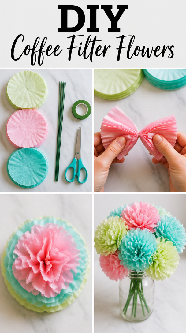 DIY Coffee Filter Flowers