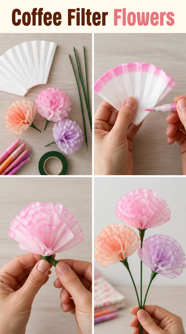 Coffee Filter Flowers