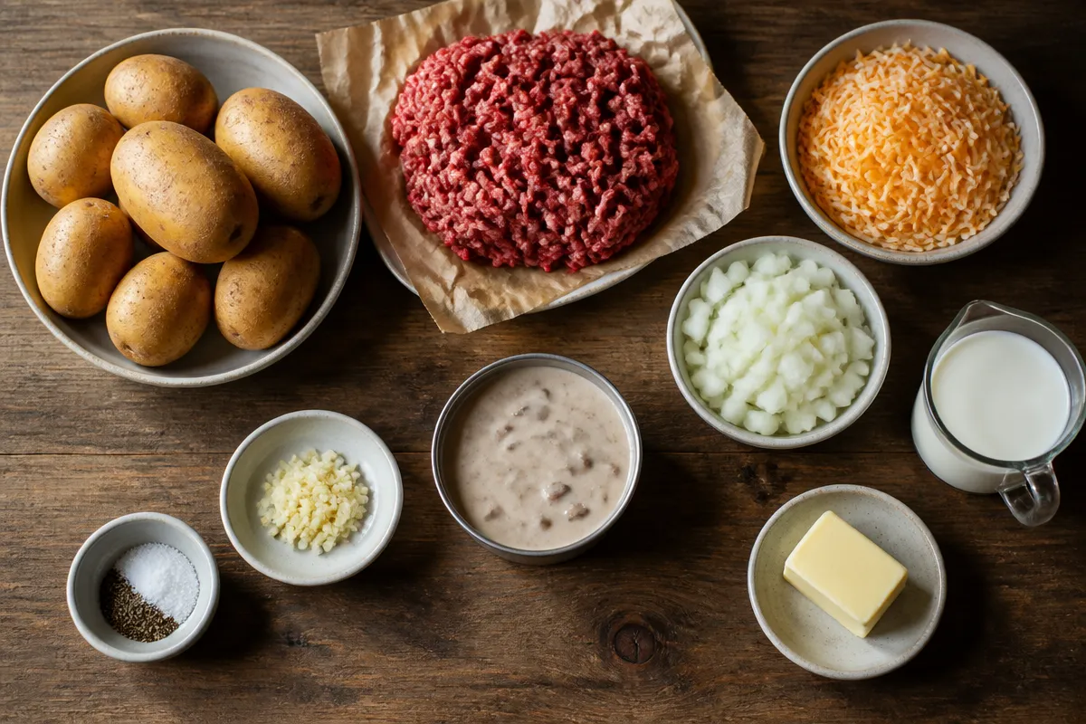 Cheesy Hamburger Potato Casserole