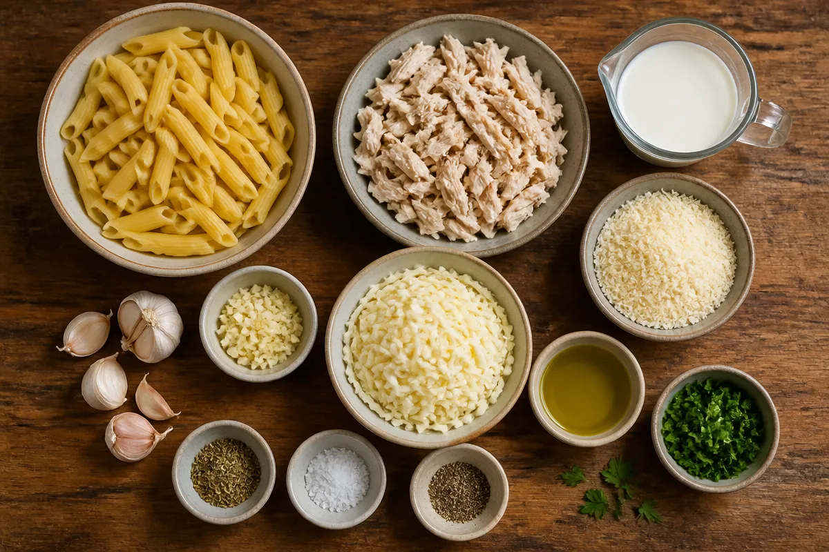 Garlic Parmesan Chicken Pasta Bake for Cozy Weeknights