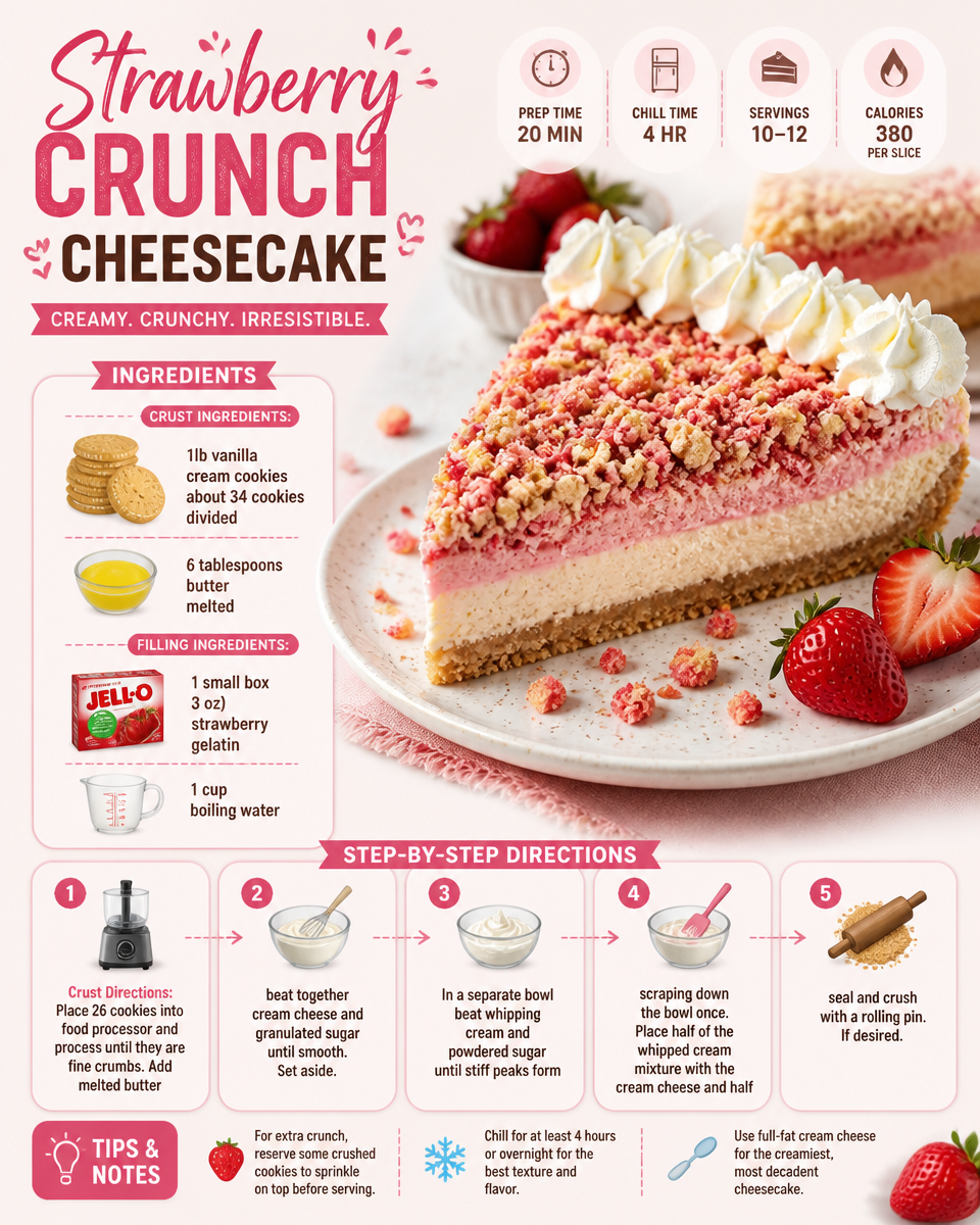 Strawberry Crunch Cheesecake