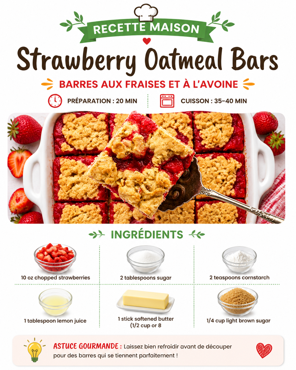 Strawberry Oatmeal Bars